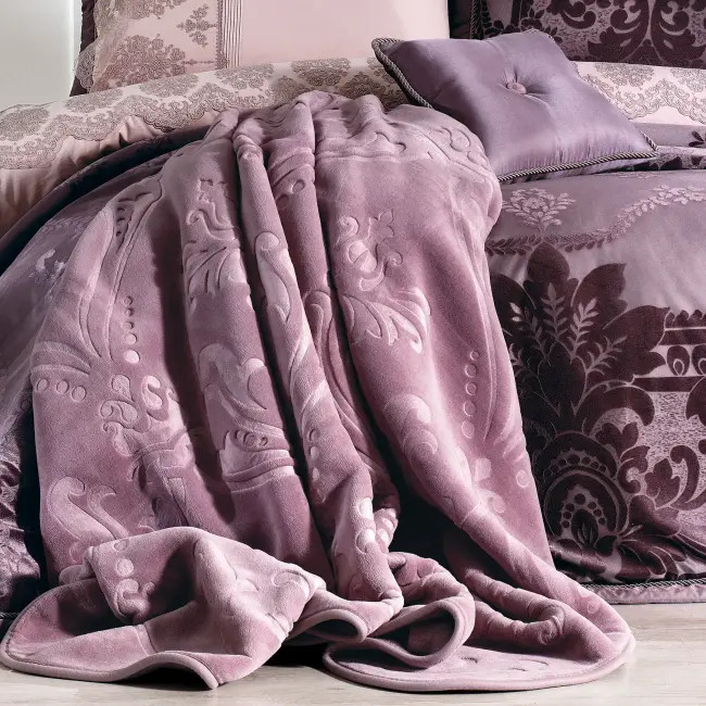 روتختی دو نفره بنفش ۱۱ پارچه برند zebra casa مدل lucy
