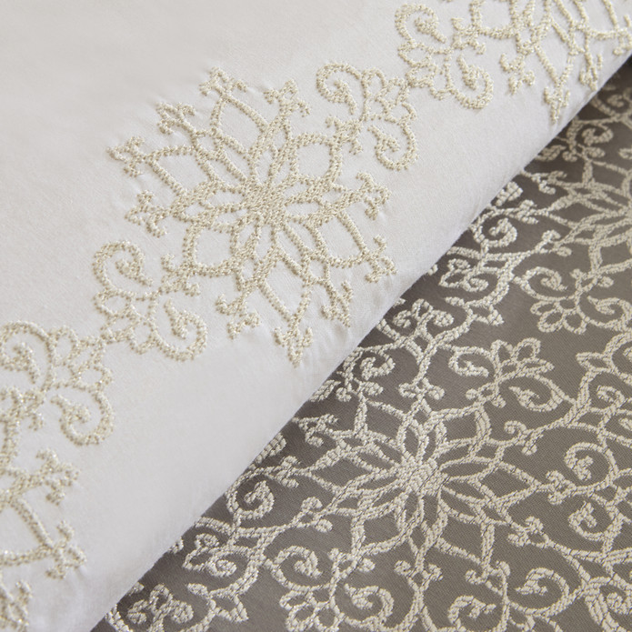 روتختی دو نفره ۸ پارچه زیتونی برند Karaca home مدل rosette