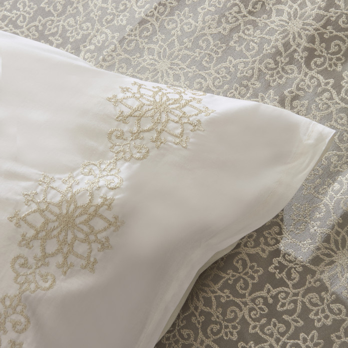 روتختی دو نفره ۸ پارچه زیتونی برند Karaca home مدل rosette