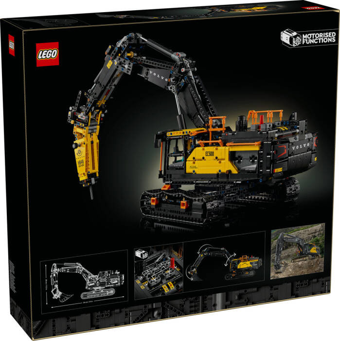 لگو بیل مکانیکی سری تکنیک اسباب بازی کد 42215 مدل technic Volvo ec500 hybrid
