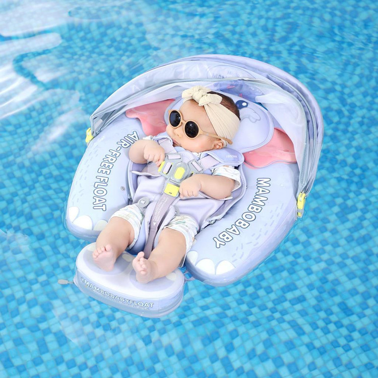 پک شناور نوزاد برند Mambobaby طرح فیل، ایمن، دارای سایهبان و تکیهگاه پا