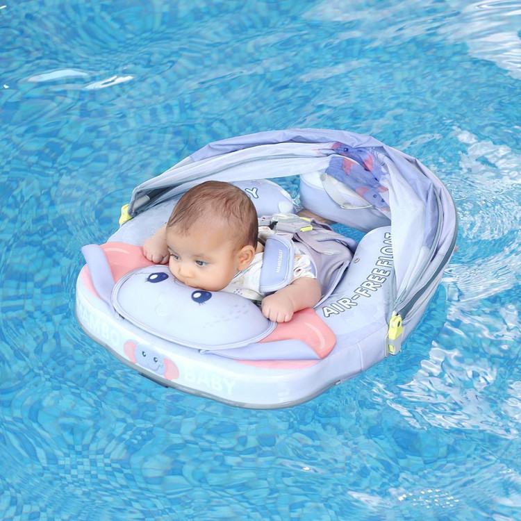 پک شناور نوزاد برند Mambobaby طرح فیل، ایمن، دارای سایهبان و تکیهگاه پا